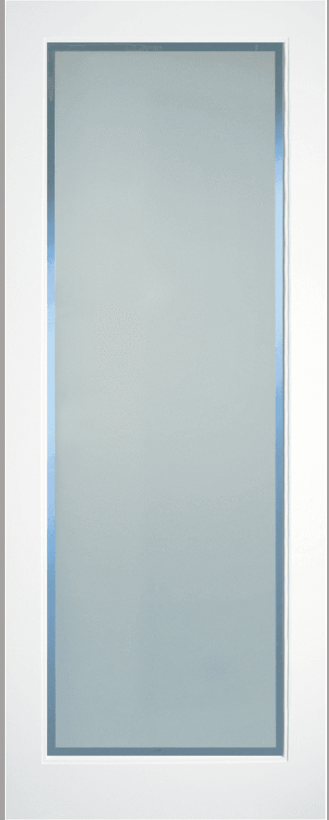 Kenmore Etch Glass/Clear Border Primed Door