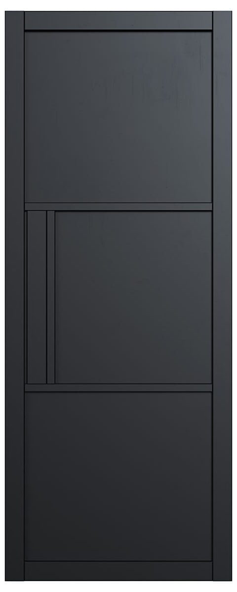Seattle 3 Panel Black Primed Door
